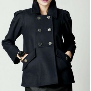 Marc by Marc Jacobs Navy Blue Wool Peacoat Coat XS